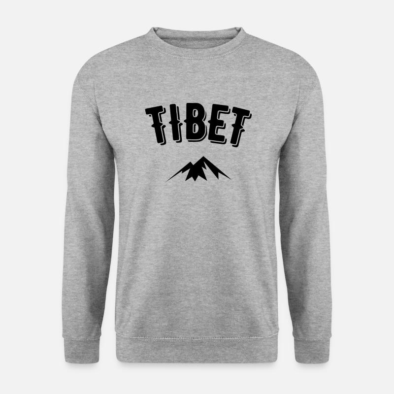 Tibet - Unisex Pullover - Weißgrau meliert