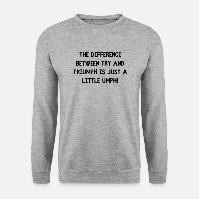 Fitness - Unisex Pullover - Weißgrau meliert