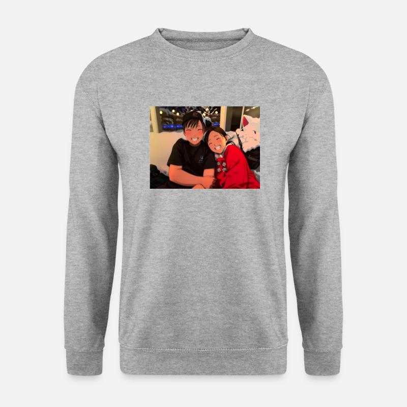 Anime Collection - Unisex Pullover - Weißgrau meliert