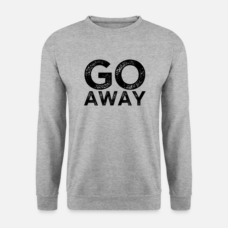 Geh weg - Unisex Pullover - Weißgrau meliert