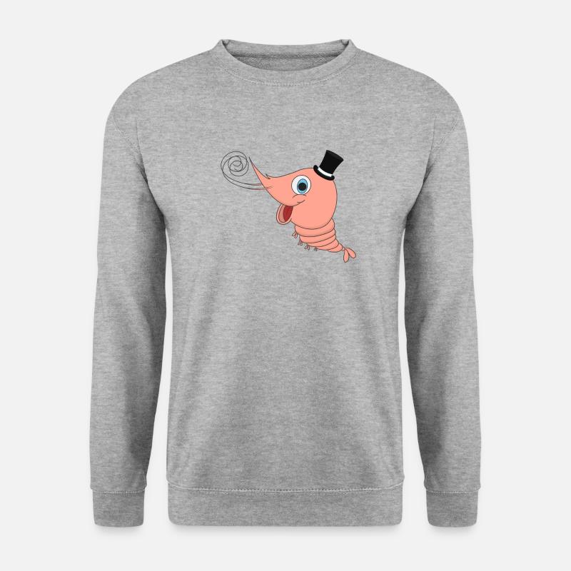 Funky Shrimp - Unisex Pullover - Weißgrau meliert