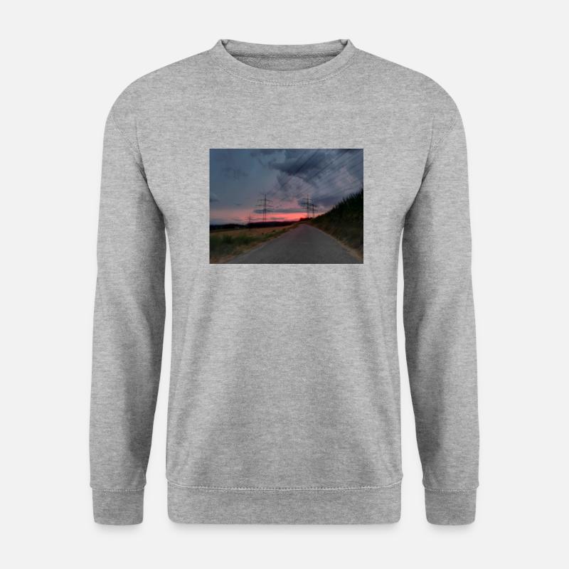 Abendsonne - Unisex Pullover - Weißgrau meliert