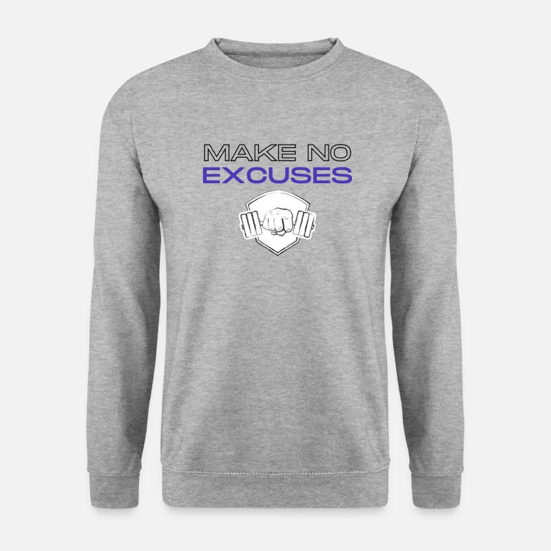No Excuses 2 - Unisex Pullover - Weißgrau meliert