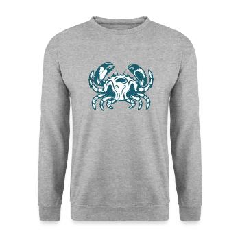 Meerestiere - Unisex Pullover - Weißgrau meliert - Vorne - Alina (178cm) & Michal (187cm)