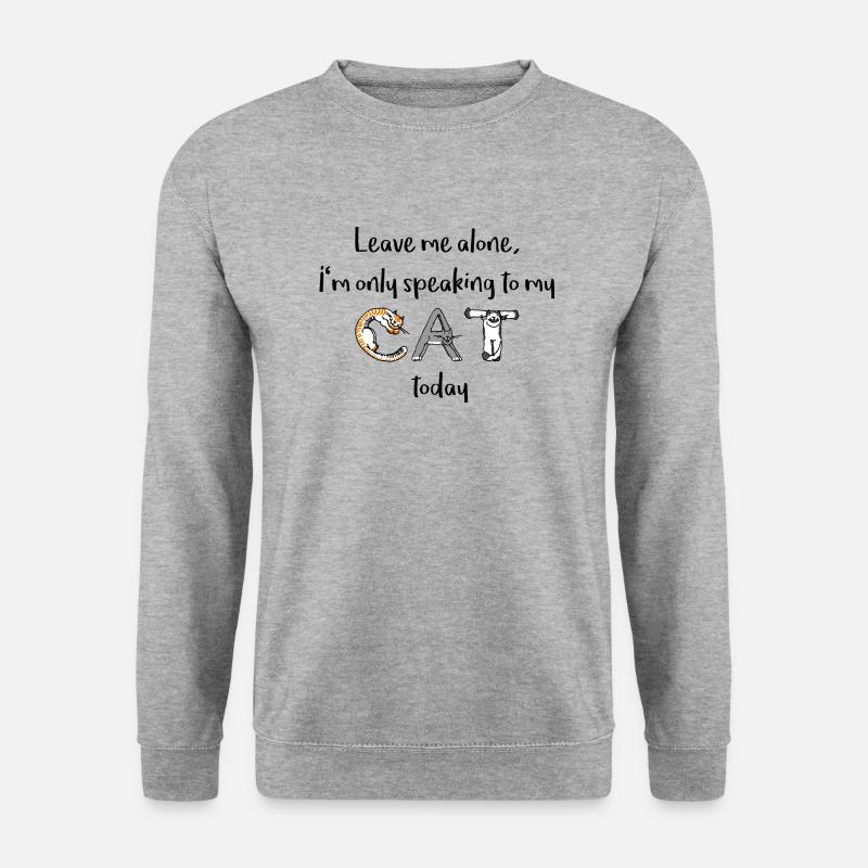 Katze - Unisex Pullover - Weißgrau meliert