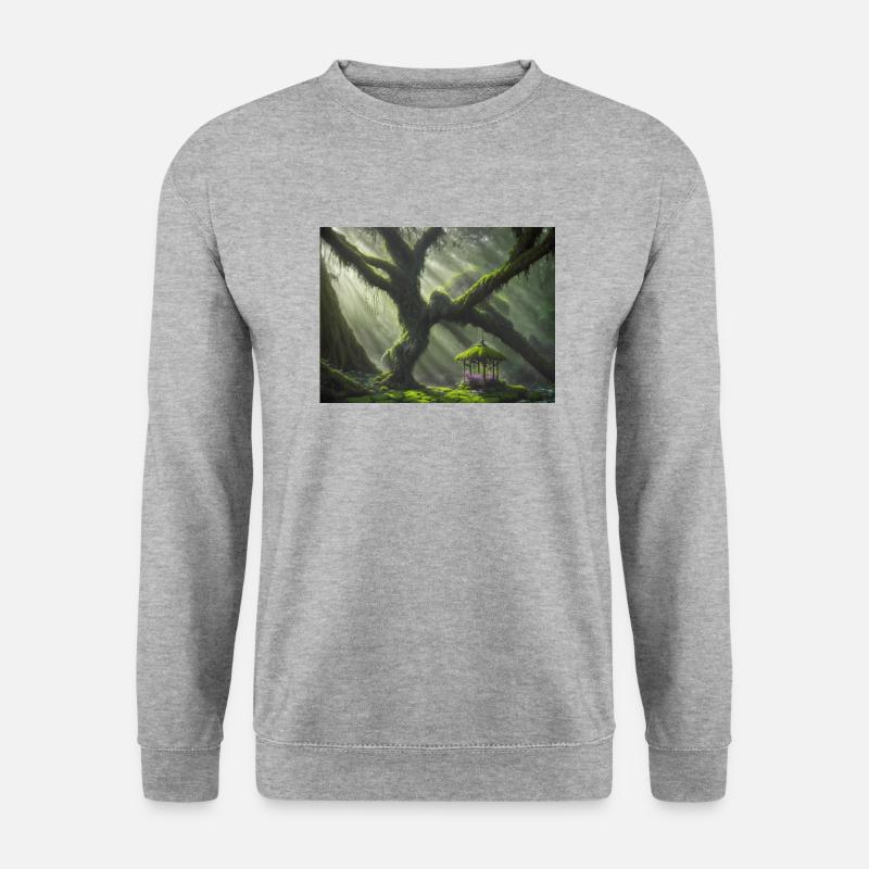 Verwunschener Wald - Unisex Pullover - Weißgrau meliert