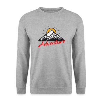 Mountain Panorama Adventure - Mountain Adventure - Unisex Sweatshirt - salt & pepper - Front - Alina (178cm) & Michal (187cm)