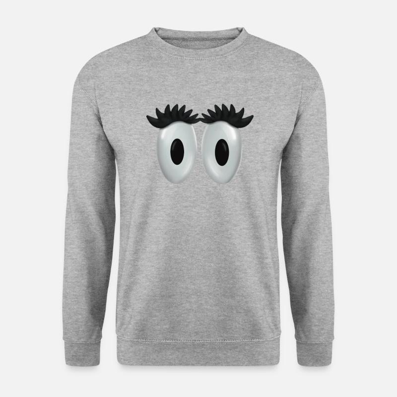 Augen - Unisex Pullover - Weißgrau meliert