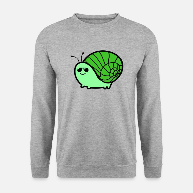 schnecke cool - Unisex Pullover - Weißgrau meliert