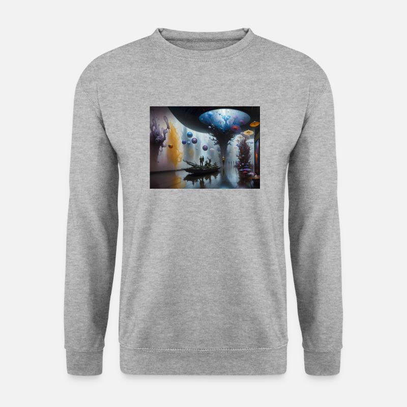 Reise von Actarus #5 - Unisex Pullover - Weißgrau meliert