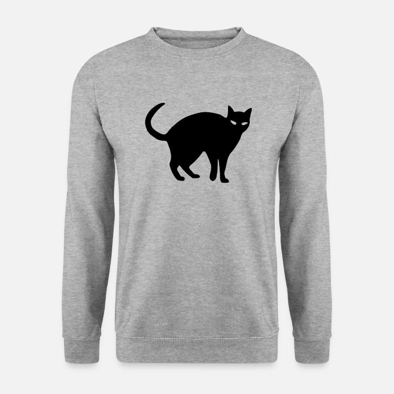Verführerische Katze #2 - Unisex Pullover - Weißgrau meliert