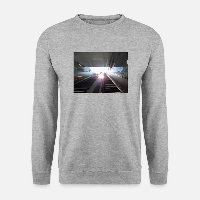 Nachtkurier Rose - Unisex Pullover - Weißgrau meliert