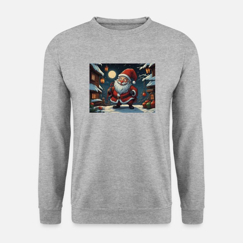 Weihnachtsmann - Unisex Pullover - Weißgrau meliert