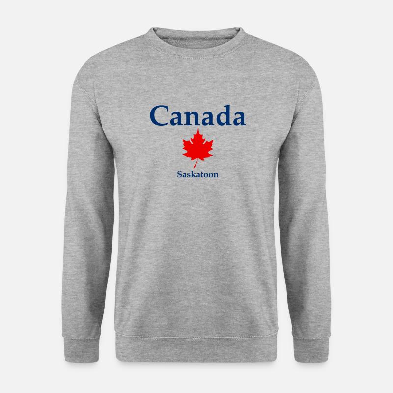 Saskatoon - Saskatchewan - Canada - Kanada - Unisex Pullover - Weißgrau meliert