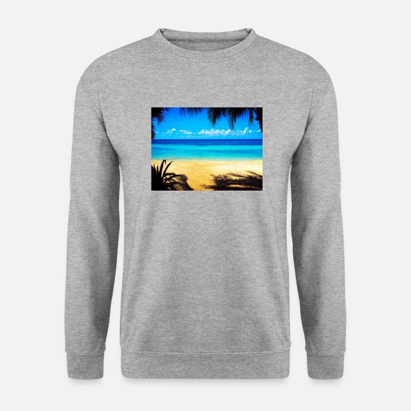 PARADIES STRAND - Unisex Pullover - Weißgrau meliert