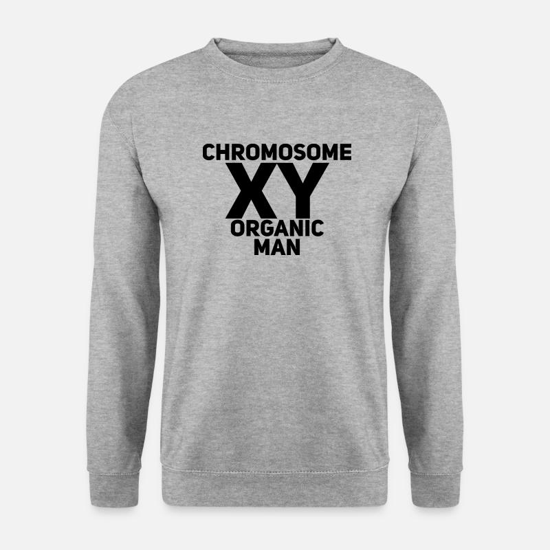 XY Chromosom - Stolzer Genetik Code Mann Männer - Unisex Pullover - Weißgrau meliert