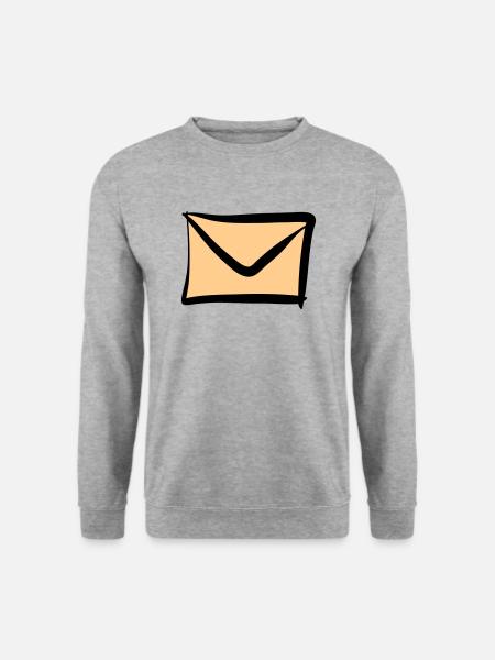 Letter / Envelope icon. Post / E-Mail. - Unisex Sweatshirt - salt & pepper