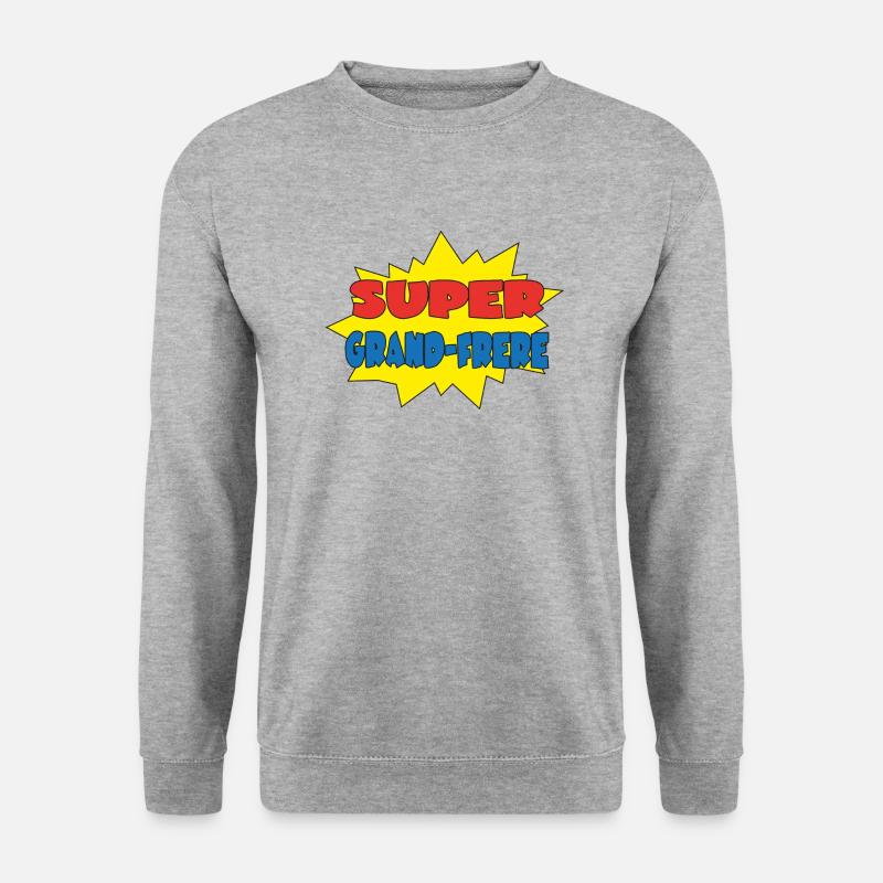 GROßER BRUDER - Unisex Pullover - Weißgrau meliert