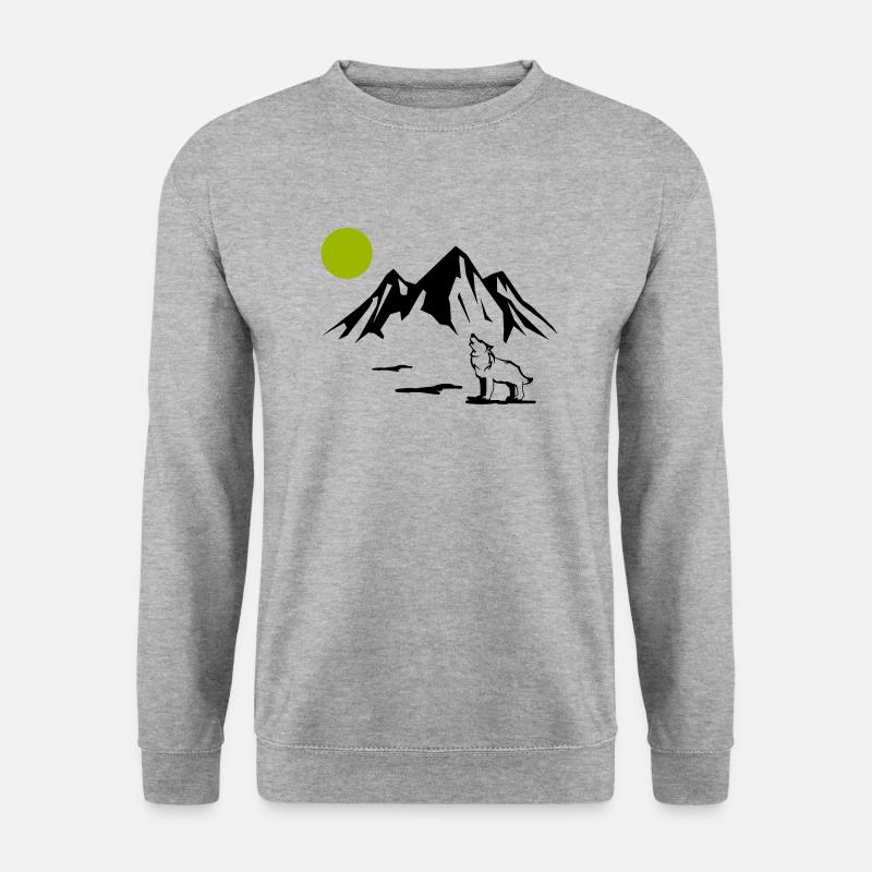 Wolf Full Moon - Unisex Sweatshirt - salt & pepper