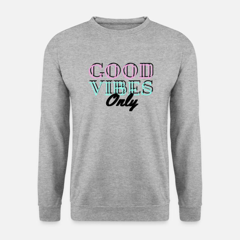 positive Energie - Unisex Pullover - Weißgrau meliert