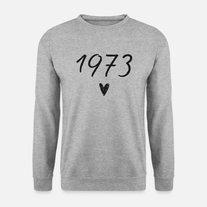 Herzjubiläum 1973 - Unisex Pullover - Weißgrau meliert