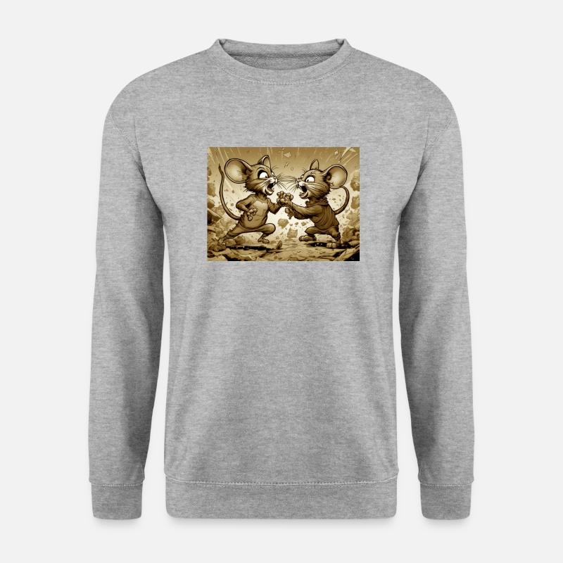 Die Mouses - Unisex Pullover - Weißgrau meliert