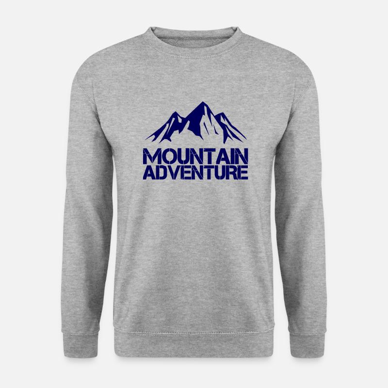 mountain adventure - Unisex Pullover - Weißgrau meliert