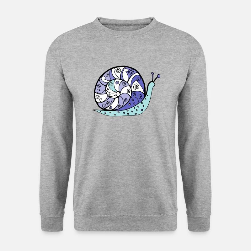 Schnecke - Unisex Pullover - Weißgrau meliert