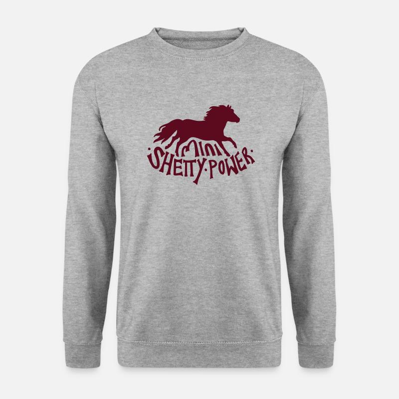 Shetty Power - Unisex Pullover - Weißgrau meliert