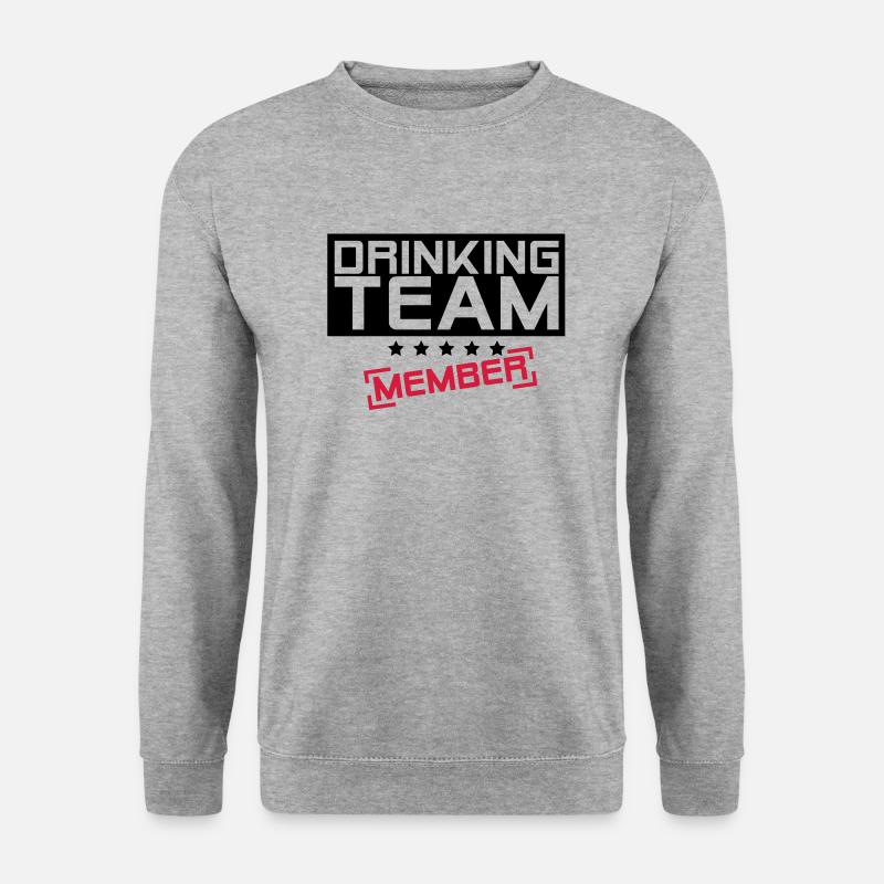 drinking_team_member_f2 - Unisex Pullover - Weißgrau meliert