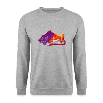 TIGER TIGER - Unisex Sweatshirt - salt & pepper - Front - Alina (178cm) & Michal (187cm)