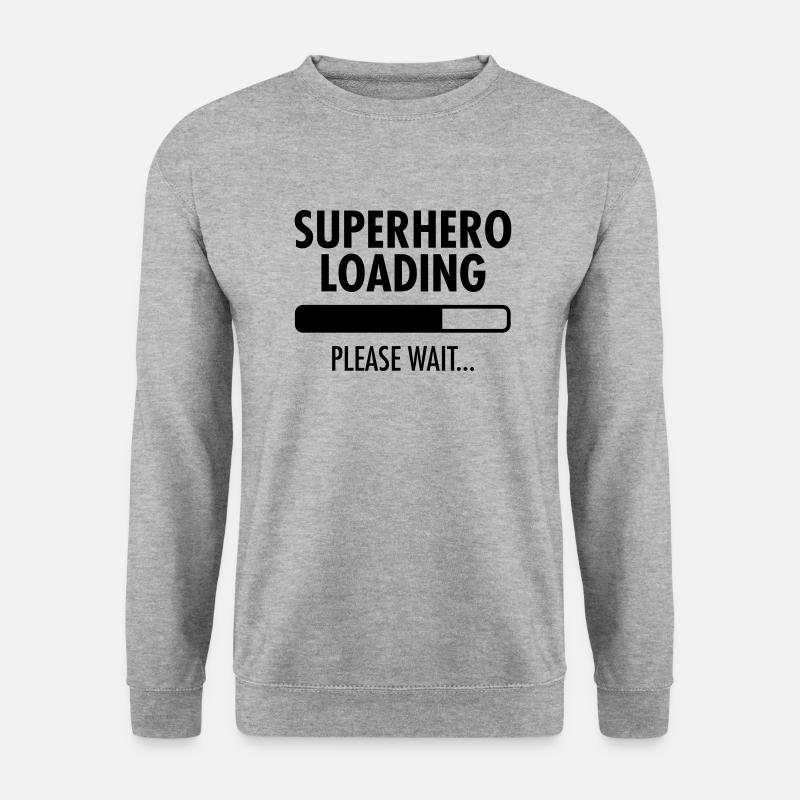 Superhero Loading- Please Wait... - Unisex Sweatshirt - salt & pepper