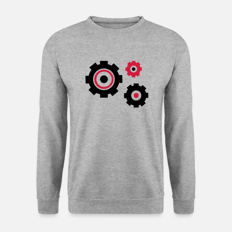zahnraeder_2 - Unisex Pullover - Weißgrau meliert
