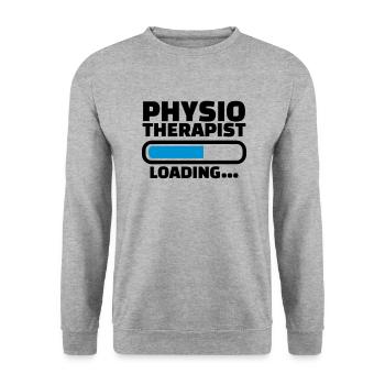 Physiotherapist - Unisex Sweatshirt - salt & pepper - Front - Alina (178cm) & Michal (187cm)