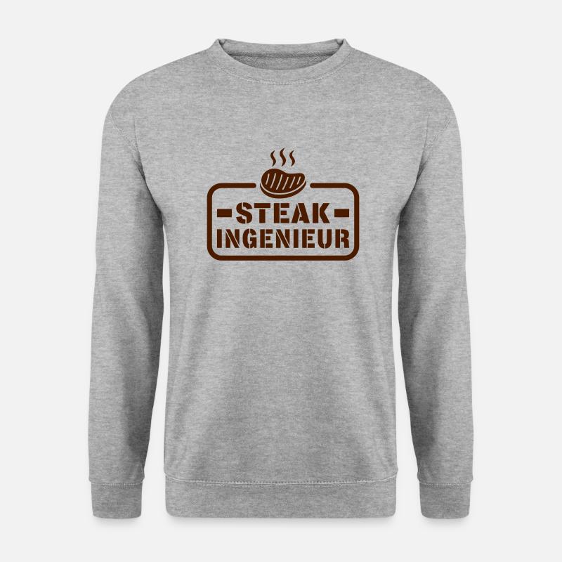 Steak Ingenieur 01 - Unisex Pullover - Weißgrau meliert