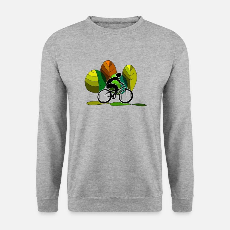 Radfahrer - Unisex Pullover - Weißgrau meliert