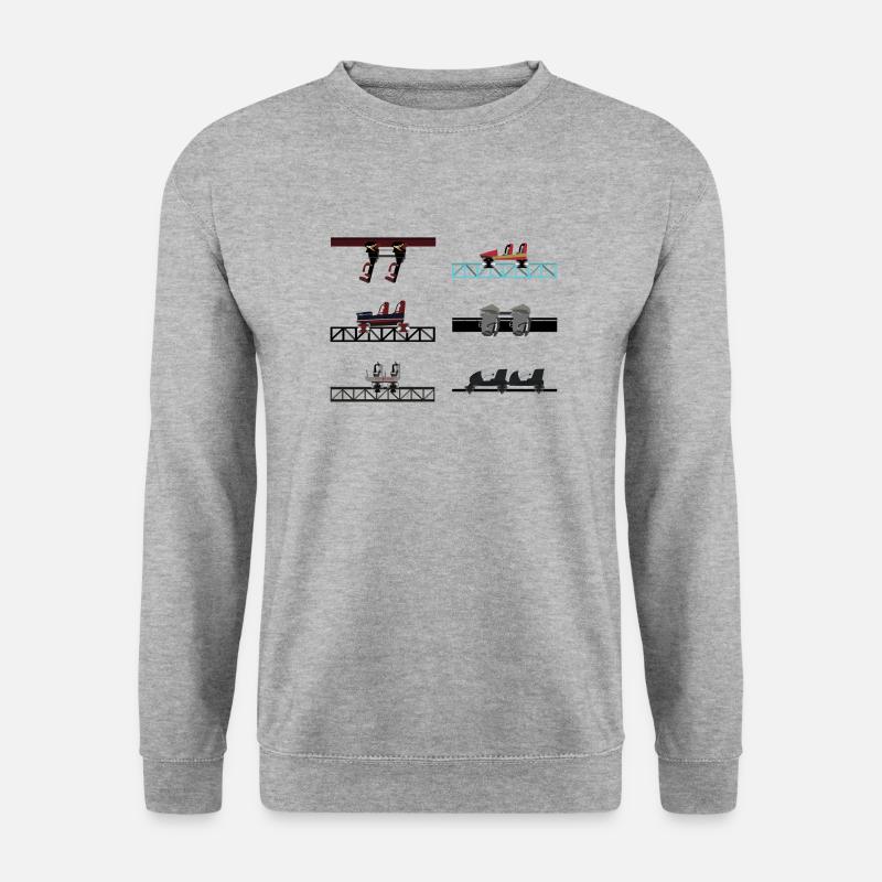 Thorpe Park Achterbahnwagen - Unisex Pullover - Weißgrau meliert