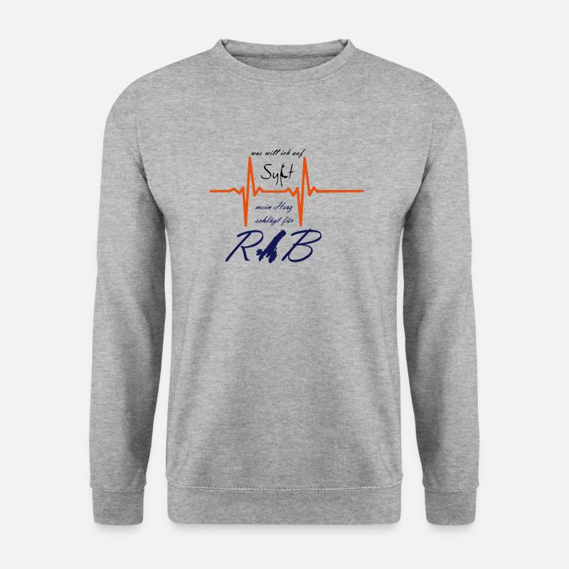 Insel RAB - Unisex Pullover - Weißgrau meliert