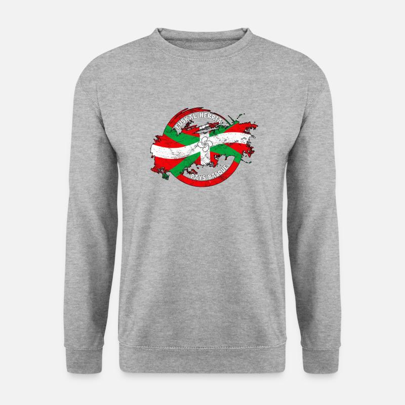Baskisch grunge design - Unisex Pullover - Weißgrau meliert