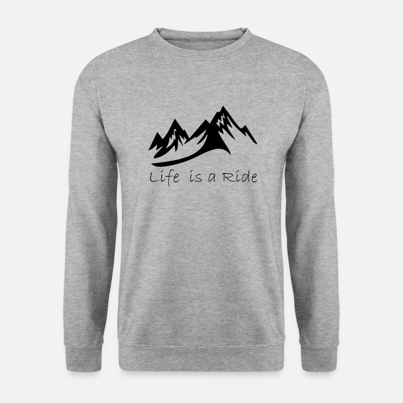 Snowboard Snowboarder - Unisex Pullover - Weißgrau meliert