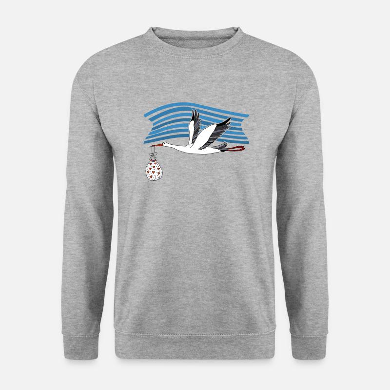 Vogel - Unisex Pullover - Weißgrau meliert