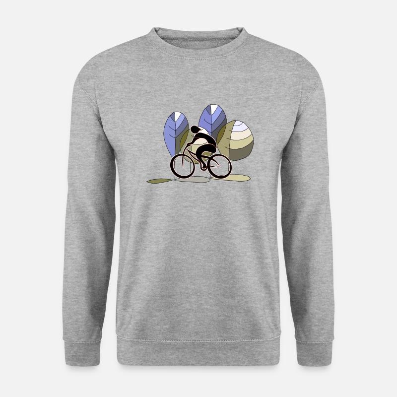 Radfahrer - Unisex Pullover - Weißgrau meliert