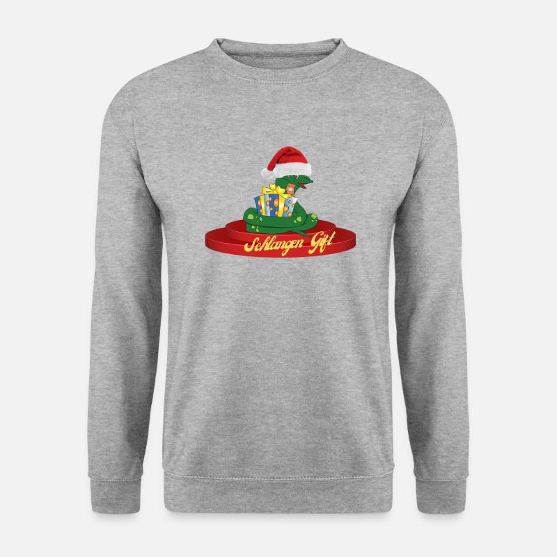 SchlangenGift - Unisex Pullover - Weißgrau meliert