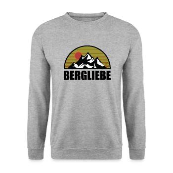 Berge Kletterer Natur Abenteuer - Unisex Pullover - Weißgrau meliert - Vorne - Alina (178cm) & Michal (187cm)