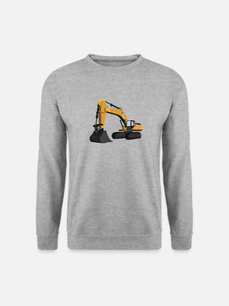Bagger - Unisex Pullover - Weißgrau meliert
