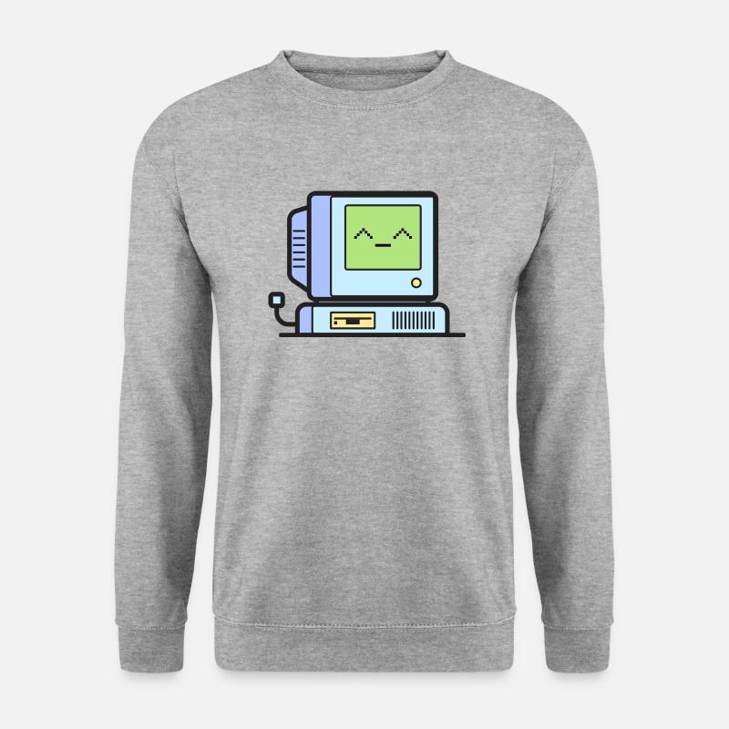 Happy Retro Computer - Unisex Sweatshirt - salt & pepper