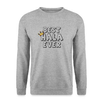 Best Hala Ever - Unisex Pullover - Weißgrau meliert - Vorne - Alina (178cm) & Michal (187cm)