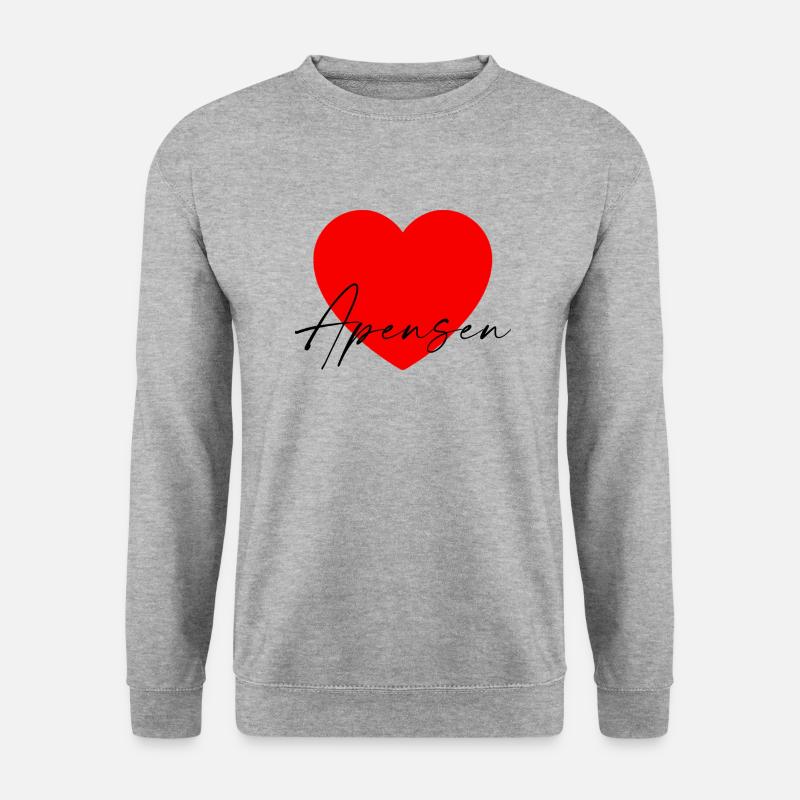 i Love Apensen - Unisex Pullover - Weißgrau meliert