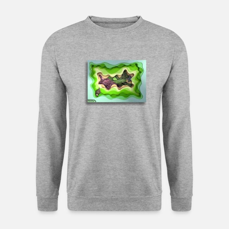 Wonderland - Unisex Pullover - Weißgrau meliert