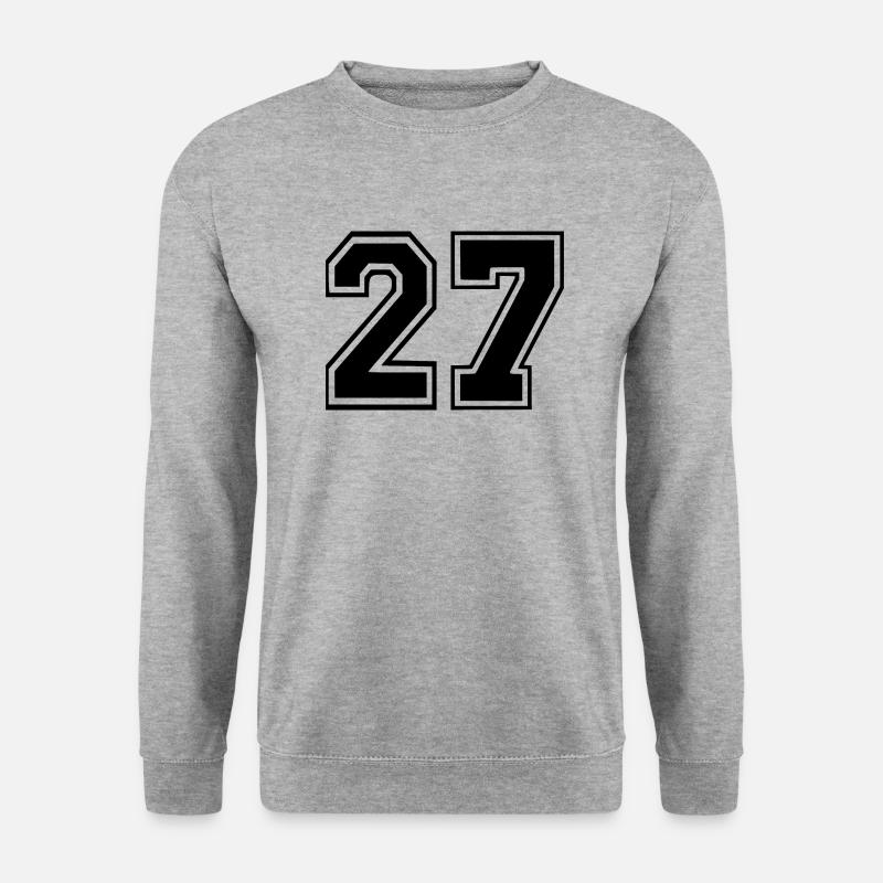 27 - Unisex Pullover - Weißgrau meliert